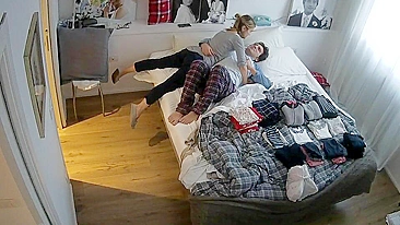 Wife's Secret Spy Cam Exposes Cheating Hubby Savagely Fucking Naughty Babysitter's Dripping Hole