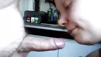 Daddy's Little Girl Swallows Every Drop in Taboo Blowjob