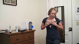 Shy College Girl Reluctantly Strips for Daddy on Cam for the First Time!