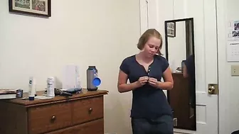 Shy College Girl Reluctantly Strips for Daddy on Cam for the First Time!