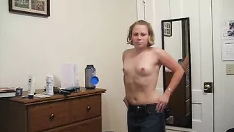 Shy College Girl Reluctantly Strips for Daddy on Cam for the First Time!