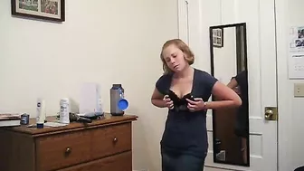 Shy College Girl Reluctantly Strips for Daddy on Cam for the First Time!