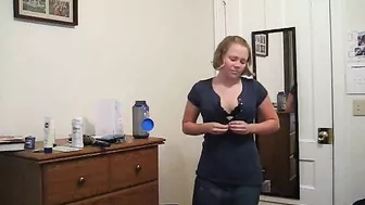 Shy College Girl Reluctantly Strips for Daddy on Cam for the First Time!