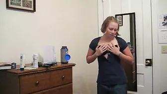 Shy College Girl Reluctantly Strips for Daddy on Cam for the First Time!