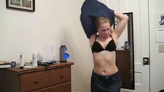 Shy College Girl Reluctantly Strips for Daddy on Cam for the First Time!