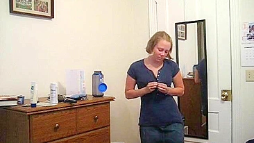 Shy College Girl Reluctantly Strips for Daddy on Cam for the First Time!