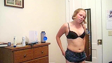 Shy College Girl Reluctantly Strips for Daddy on Cam for the First Time!