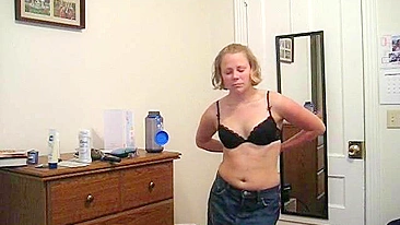 Shy College Girl Reluctantly Strips for Daddy on Cam for the First Time!