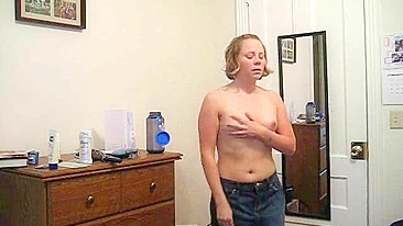 Shy College Girl Reluctantly Strips for Daddy on Cam for the First Time!
