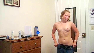 Shy College Girl Reluctantly Strips for Daddy on Cam for the First Time!