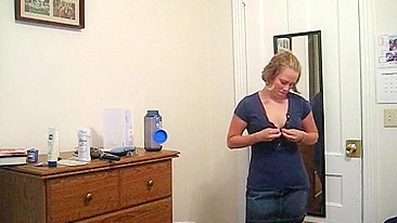 Shy College Girl Reluctantly Strips for Daddy on Cam for the First Time!