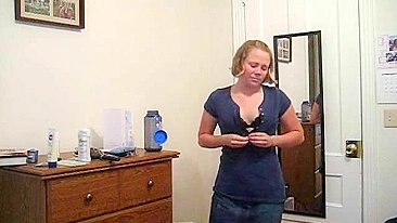 Shy College Girl Reluctantly Strips for Daddy on Cam for the First Time!
