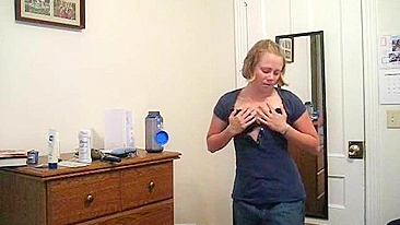 Shy College Girl Reluctantly Strips for Daddy on Cam for the First Time!