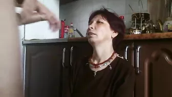 Son Roughly Face Fucks His Slutty Mom and Uses Her as a Cum Dumpster