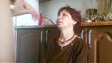 Son Roughly Face Fucks His Slutty Mom and Uses Her as a Cum Dumpster