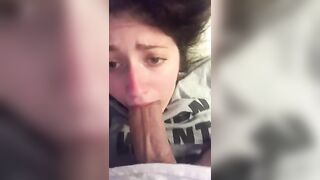 Daddy Facefucks His Teen Daughter, Making Her Gag on His Big Cock