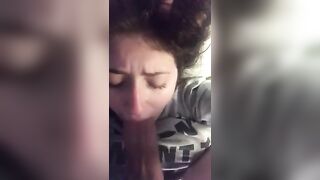 Daddy Facefucks His Teen Daughter, Making Her Gag on His Big Cock