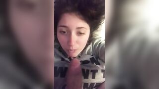 Daddy Facefucks His Teen Daughter, Making Her Gag on His Big Cock