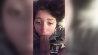 Daddy Facefucks His Teen Daughter, Making Her Gag on His Big Cock