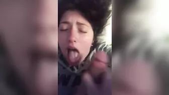 Daddy Facefucks His Teen Daughter, Making Her Gag on His Big Cock