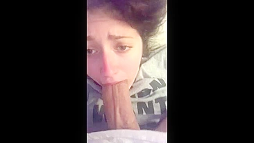 Daddy Facefucks His Teen Daughter, Making Her Gag on His Big Cock