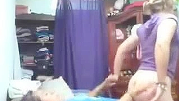 Dominant Lesbian Mom Strapon Fucks Her Submissive Daughter on Hidden Camera