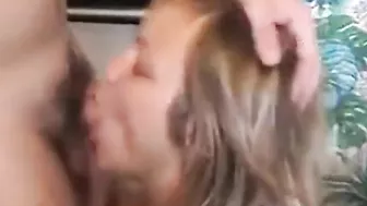 My son doesn't give me a moment's peace; every time dad leaves, he puts his dick in my mouth