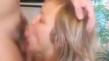 My son doesn't give me a moment's peace; every time dad leaves, he puts his dick in my mouth