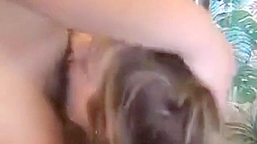 My son doesn't give me a moment's peace; every time dad leaves, he puts his dick in my mouth