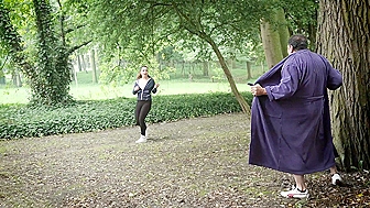 Flasher Targets Young Jogger During Morning Run And Hard Fuck Her