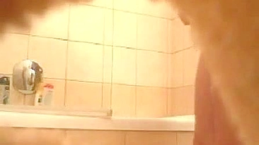 Mom Gets Caught Jerking Off in the Shower – Son Spies & Busts a Nut Watching Her Sloppy Pussy Play!