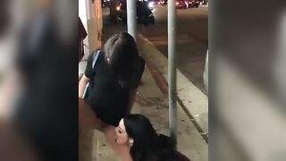 Naughty Lesbian Sisters Eating Out Juicy Twats Amid City Chaos -  Pussy Licking & Drinking piss
