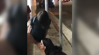 Naughty Lesbian Sisters Eating Out Juicy Twats Amid City Chaos -  Pussy Licking & Drinking piss