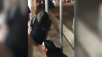 Naughty Lesbian Sisters Eating Out Juicy Twats Amid City Chaos -  Pussy Licking & Drinking piss