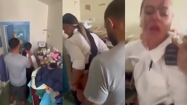 Ravenous Inmate Drills Starving 30YO Prison Guard's Wet Cunt and Asshole with Massive Cock