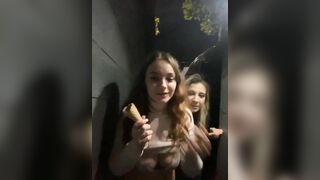 Obscene Lesbian Action - Wet Licking Builds to Powerful Squirt Filling Her Bestie's Mouth