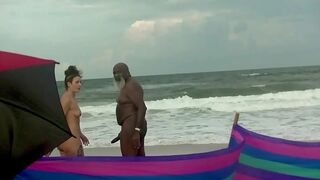 Voyeur Cam Catches Cheating Whore Wife Gasping, Impaled Deep by Huge Black Cock on Tropical Shore