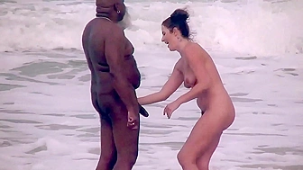 Voyeur Cam Catches Cheating Whore Wife Gasping, Impaled Deep by Huge Black Cock on Tropical Shore
