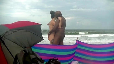 Voyeur Cam Catches Cheating Whore Wife Gasping, Impaled Deep by Huge Black Cock on Tropical Shore