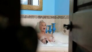 Horny Stepmom Spots Peeping Stepson in Steamy Shower, Delivers Raunchy Sex Education Fuck