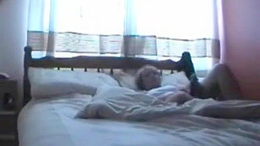 Stealthy Cam Captures Mommy Dripping Wet, Fingering Wildly in Explosive Orgasmic Frenzy!