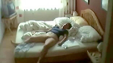 Sneaky Hidden Cam Catches Mother Fingering Herself, Moaning Loudly in Wild Orgasmic Bliss!