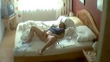 Sneaky Hidden Cam Catches Mother Fingering Herself, Moaning Loudly in Wild Orgasmic Bliss!