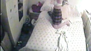 Caught On Spy Cam My Wife Masturbating While I Was Hard At Work, Whore Has Intense Orgasm