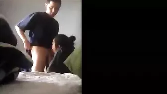 Spoiled Brat Films His Mom as She Drops to Her Knees & Deepthroats His Young Dick