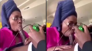 Cheating Ebony Mom Deepthroats Son’s Dick While He Plays Fucking Minecraft