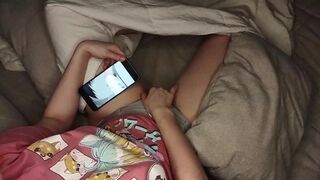 Cute Daughter Masturbates While Watching Hentai Porn And Gets Caught On Hidden Camera
