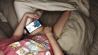 Cute Daughter Masturbates While Watching Hentai Porn And Gets Caught On Hidden Camera