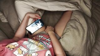 Cute Daughter Masturbates While Watching Hentai Porn And Gets Caught On Hidden Camera