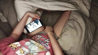 Cute Daughter Masturbates While Watching Hentai Porn And Gets Caught On Hidden Camera